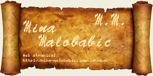 Mina Malobabić vizit kartica